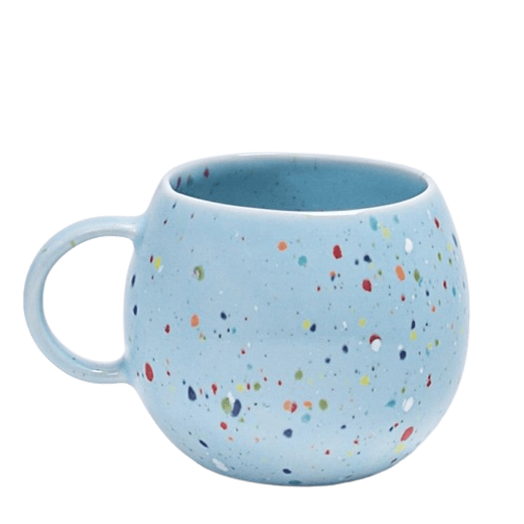 Mug en céramique pailleté bleu