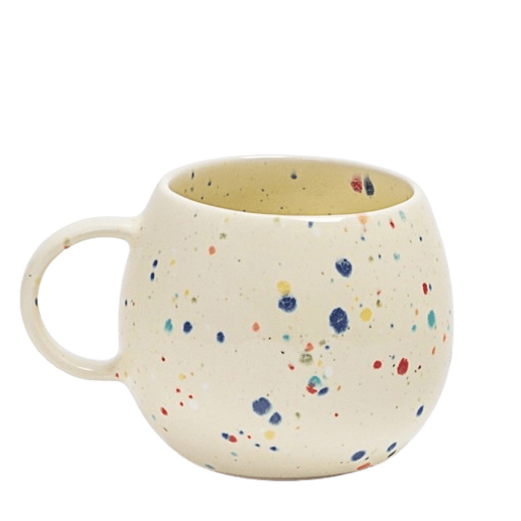 Mug en céramique pailleté jaune