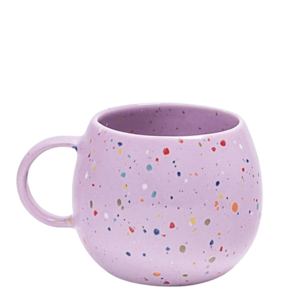 Mug en céramique pailleté rose