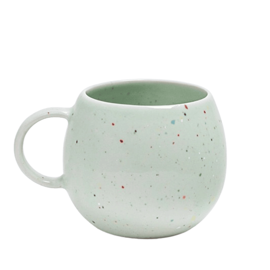 Mug en céramique pailleté vert